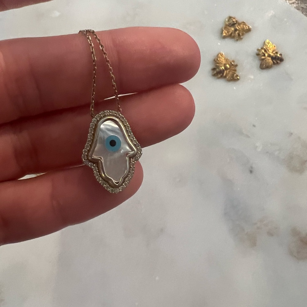 Sphera Milano Evil Eye Hand of Hamsa necklace
